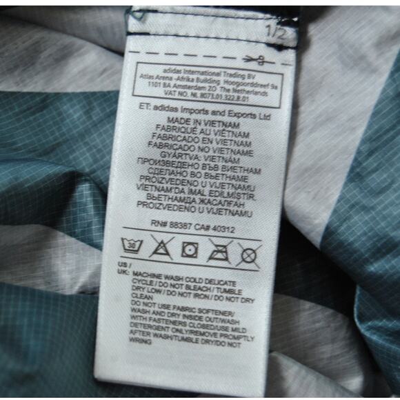 Adidas Terrex Xperior Small Light Windweave Lightwight Full Zip Up Jacket - Picture 12 of 13